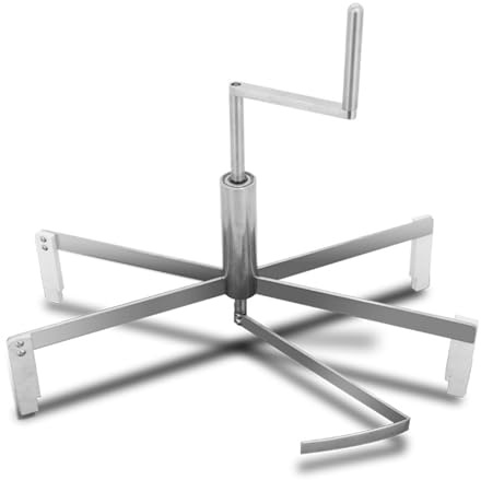 Vituord 40cm Crepe Spreader Tool, Stainless Steel Batter Spreading Tool, with Rotating Handle, Manual Pancake Maker, for Baker and Home Use (Silver)