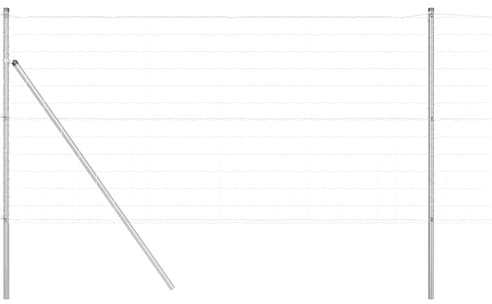 vidaXL Stängsel med stolpe Silver 1 x 10 m Stål och PVC, Trädgårds- och terrassstaket, moderna utomhuspaneler, hållbart skydd, stiligt avskildhet, praktisk set