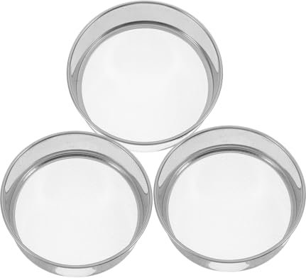 Gatuida 3 Piezas Inoxidable para Repostería y Cerámica Colador Redondo para Filtrar Pigmentos y Uso Industrial Proyectos de y Jardinería