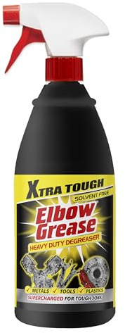 JMS We Create Smile Elbow Grease Heavy Duty Degreaser 1L – Xtra Tough All-Purpose Cleaner for Grease Oil Grime – Solvent-Free Formula – Cleans Metal Plastic Tools Engines – Black Bottle - (1, Black)
