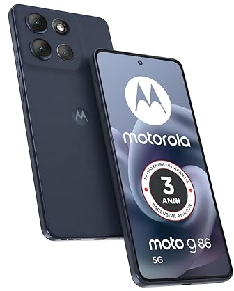 Motorola moto g86 con 3 anni di garanzia (8/256GB, Fotocamera 50MP + flicker cam, Display 6.67 pOLED 120Hz, batteria 5100mAh, MediaTek Dimensity 7300, Android 15), Spellbound