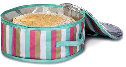 My Home Kuchen-/Torten Kühltasche, rund (Mint gestreift)