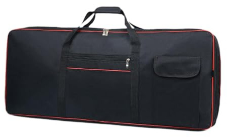 Yunhgft Keyboardtasche für 61 Tasten, Wasserdichte Oxford Tasche mit Dicker Polsterung, Ideal für Reisen, Schule Und Zuhause, 102x44x15cm