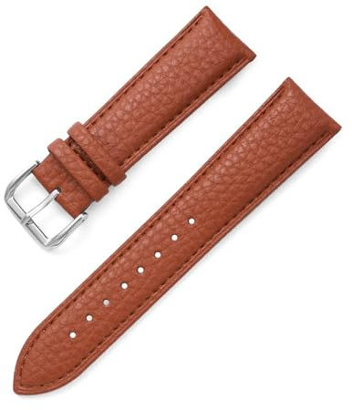 FYYFS Armband I Äkta Läder Kalvskinn Herr Dam Klockband Klocktillbehör Armband 12 Mm 14 Mm 16 Mm 18 Mm 20 Mm 22 Mm Grön Blå Svart(Light brown,18mm)