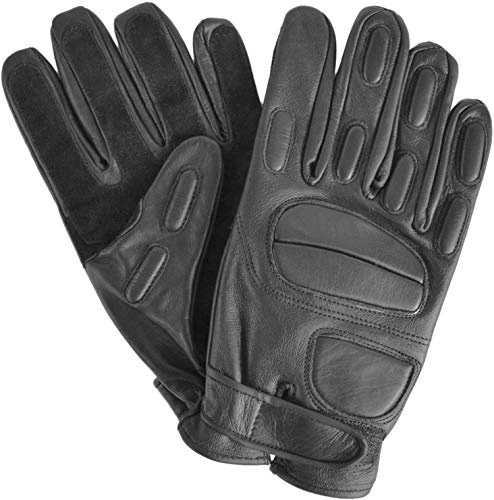 normani Security Lederhandschuhe mit Protektoren und schnitthemmender Kevlar Grifffläche Operator
