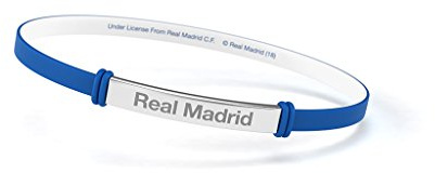 Bracciale Real Madrid Club da calcio Fashion Blu Junior per donna e bambino. Cinturino in silicone e acciaio inossidabile. Prodotto ufficiale.