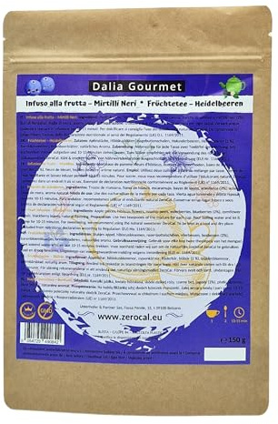 Dalia Gourmet | Infusión de Frutas y Tisana a granel | Relajante | Rica en vitaminas | Sin Gluten | Vegano (Arándanos - 150g)