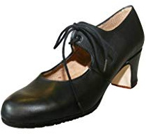 Menkes Scarpa Flamenco Modello Principiante Sevilla Pelle con Chiodi da Donna Taglia 36 Nero