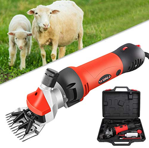 ZZQ-Le rasage Portable Cheveux Tondeuse Mouton Animal pour Électrique Professionnelle Cisaillement Animal Tondeuse Cisaille À Mouton Tondeuse Moutons 6 Vitesse Réglable avec Valise 850W