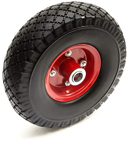 10 Inch PU 3.00-4 Puncture Proof Solid Tyre & Offset Hub Metal Wheel Industrial Wheelbarrow Barrow