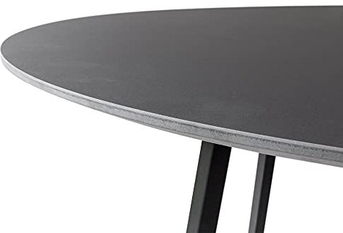 Modulor Linoleum-Tischplatte, runde Tischplatte mit 120 cm Durchmesser, Plattenstärke 2,1 cm mit edler Schrägkante, anthrazit