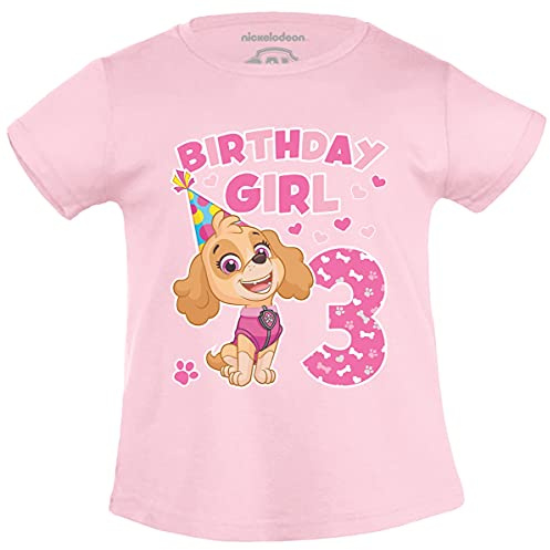 PAW PATROL T-Shirt Mädchen Skye Everest Birthday Girl 3 Jahre Geburtstag Mädchen Tshirt