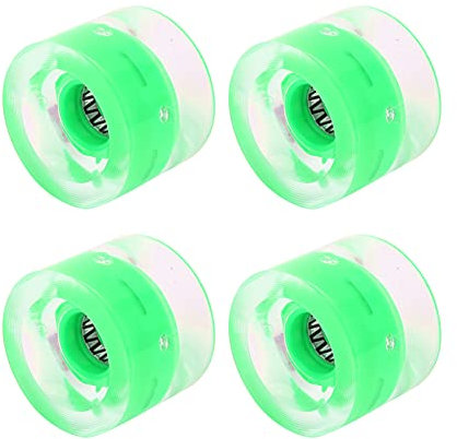 VGEBY Skateboard Wheel, 60mm / 2.4in Longboard Rollen Hochelastisches Skateboard Flash Wheel Passend für Longboard Cruiser Board(Grün) Elektroroller