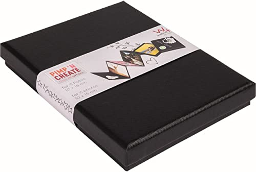 walther design Leporello Fotobox negro 10 x 15 cm DIY, PIMP AND CREATE FB-098-B