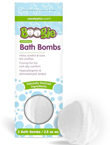 Boogie Kids Bath Bombs, Calming Eucalyptus - 2.8 oz (Pack of 1)