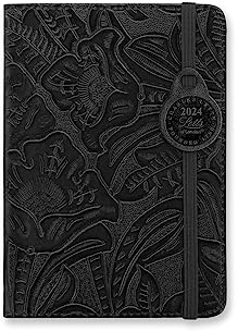Letts of London Baroque A6 Woche auf 2 Seiten mehrsprachig Black 2024