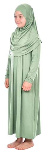 Prien Gebetskleidung Für Kinder, Mädchen Muslim Kleider, Lange Ärmel Abaya Mit Hijab, Islam Kleidung Frauen, Damen Muslimische Kleid Set, Gebetskleid Jilbab Khimar Ramadan