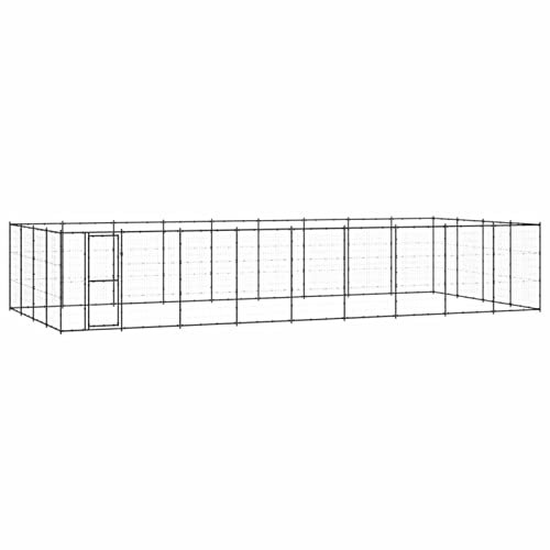 BaraSh Outdoor-Hundezwinger Dog House Outdoor Pet Comfort Katzengehege Hundeauslauf DraußEn Tiergehege Stahl 43,56 m²