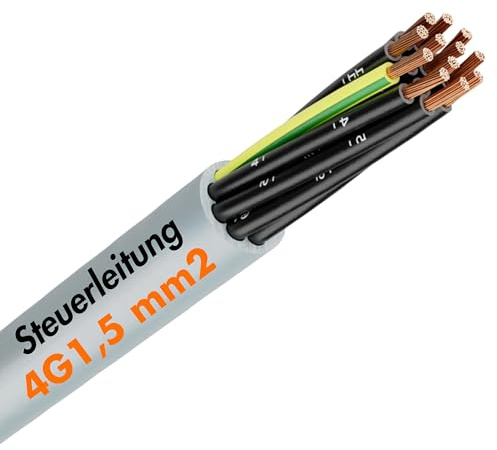 10 Meter Lapp 1312304 Ölflex Classic 400 P Steuerleitung 4x1,5 mm² grau mit Schutzleiter I Kabel für Außenbereich UV-beständig I ozon-, hydrolyse- und witterungsbeständig I Steuerkabel 4 adrig
