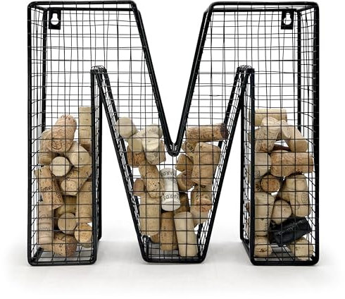Oeno Wine Cork Holder Metal Display Collector Full Alphabet Display Letters & More (M)
