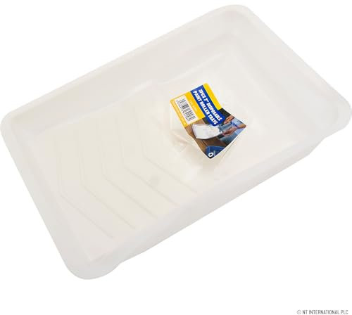 BARGAINS-GALORE Pack Of 6 Disposable Paint Roller Trays - 7 Inch Heavy Duty Painting Trays | Stackable, Easy To Clean Trays | Ideal For Builders, Painters & DIY Activities
