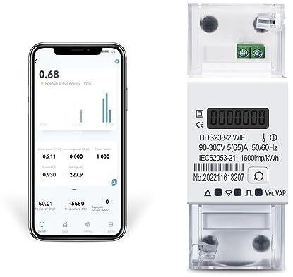 Energieschalter 1P+N 65A Tuya WIFI Smart Bidirektionaler Energiezähler Timer Stromverbrauch Monitor KWh Meter Wattmeter