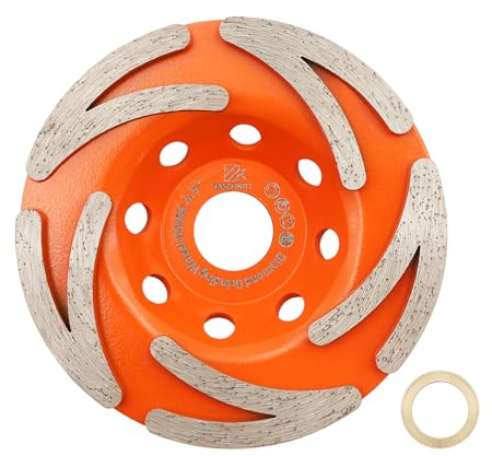 BRSCHNITT Diamant Schleiftopf 115mm x 22,23mm Diamantscheibe für Beton, Granit, Naturstein, Stein, Mauerwerk, trockener Fliesenkleber für Winkelschleifer
