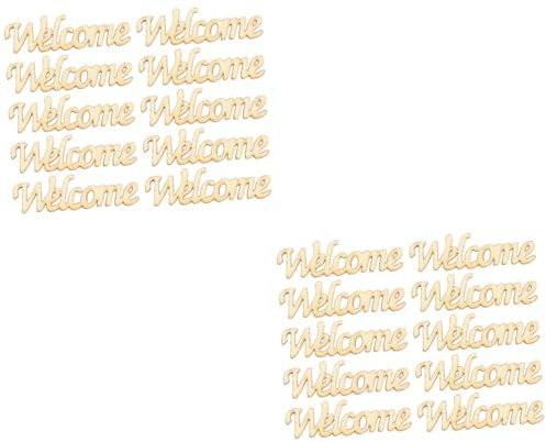 NUOBESTY 60stücke Buchstaben Cutouts Für Hochzeiten Und Partys Unvollendete Holzdeko Basteln Willkommensschilder Für Festliche Anlässe Und Heimdekoration