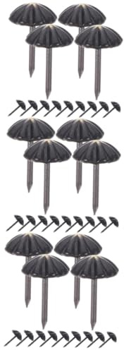 ULTECHNOVO 300pièces Clous Décoratifs pour Ameublement Clous De Tapissier pour Chaises Et Forme De Citrouille Finition Noir Mat