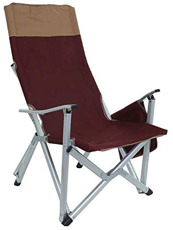 VNGBFGDFVN Klappbarer Angelstuhl, Klappbarer Angelstuhl für den Außenbereich, Aluminiumlegierung, multifunktionaler Strandstuhl mit Armlehne, bequem, fest und langlebig/Rotwein/42 * 57 * 110 cm