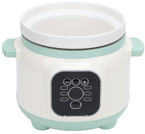 TOPINCN Olla de Estofado Eléctrica 1.8L de Cerámica Multifuncional, Olla de Guisado Casera con Tapa, Guisado de Sopa, Cocina Sopa de Postre Congee