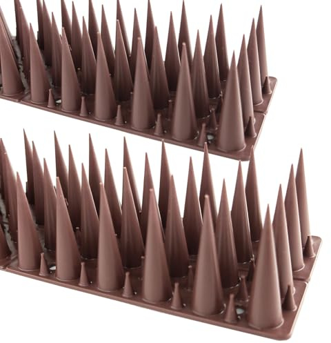 DY.2ten Pinchos Antipalomas y Anti Gatos 3,0 M (30 cm, 10 Piezas), Picos Anti-Pájaros, Ideal para Balcones, Techos, Jardines y Barreras. Resistente y Duradero, Disuasivo para Palomas, Gatos y Aves.