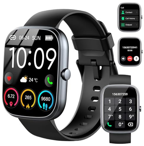 Smart Watch Answer/Make Calls, 2025 Smartwatches for Men/Women, 1.91 HD Fitness Watch with Heart Rate/Sleep Monitor/Step Counter, 110+ Sports, IP68 Waterproof Activity Fitness Tracker for Android IOS