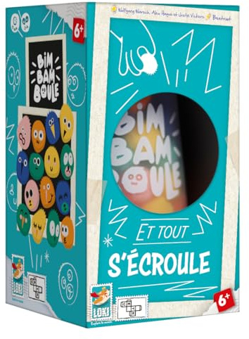 IELLO Loki Explore – Bim Bam Boule – Version Française – Jeu d’Adresse et de Dextérité – Boules en Moumoute & Défis Amusants – 2 à 4 Joueurs – 15 Min – 6 Ans et +