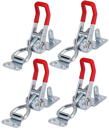 SHINEOFI 4pcs Adjustable Toggle Latch Clamps Iron Quick Release Toggle Clamps Lockable Heavy Duty Latch for Door Cabinet Box Case