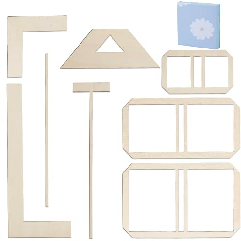 AHANDMAKER Buchbinden Einfaches Scrapbooking Tool L Förmiges Lineal Aus Holz T Förmiges Lineal Abstandsführung Eckschneidewinkel Set Buchbindewerkzeug Für Die Buchherstellung
