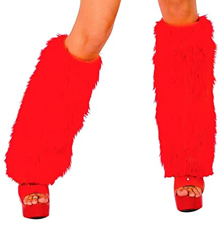 SYHVGI Women Faux Fur Leg Warmers Pure Color Boot Sleeves Shaggy Fluffy Fur Costume Cozy Boot Cuffs Cover