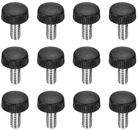 sourcing map 12 x 4-Punkt-Drehknöpfe, 1/4-Zoll-20 UNC, 1,5 cm Gewindebolzen, Stern-Klemmknöpfe, Handfestziehknauf, Rändelschraube für Rasenmäher, Regenschirm, Sockelklemmen, Ersatzmaschinen