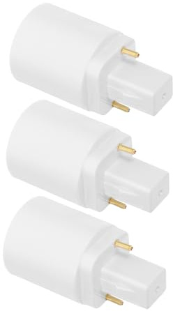 Healeved Convertitore Portalampada da G23 a E27/E26/E14 Set da 3 Pezzi Base Lampada a 2 Pin Adattatore per Sostituzione Presa Luce Compatibile per Illuminazione Domestica e Ufficio