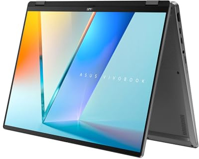 ASUS Vivobook 16 Flip | Convertible | 16 3K OLED Touch-Display | Core Ultra 7 256V | RAM: 16GB | SSD: 500GB | beleuchtete Tastatur | Copilot+ | Windows 11 Pro | Office 2024 Pro | Notebooktasche