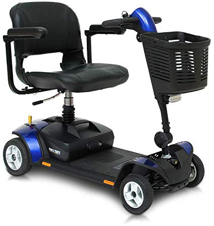 Pride Mobility Go-Go Elite Traveller LX – 4 Wheel Mobility Electric for Adult (Blue)