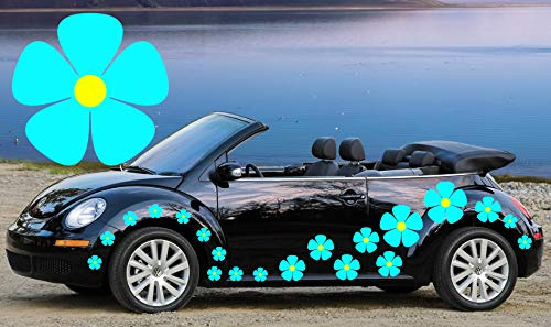 TEEZ- 32 Blue Pansy Car decals,Car Graphic,Car stickers