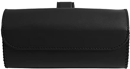 DONGKER Brillenhalter für Auto, PU Leder Auto Brillenetui, Brillenorganizer Box Sonnenbrille Aufbewahrungsbox mit Magnetverschluss für Auto SUV RV LKW