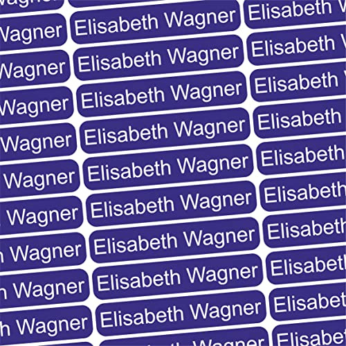 Indigos UG - Namensschilder für Altenheim & Pflegeheim, Krankenhaus - 36x7 mm - personalisierte Etiketten selbstklebend für Eigentum, Möbel, Bücher, Brille, Gehstock, Hausschuhe, Alltag