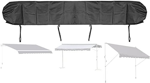 DFEO@MF Markisenschutzhülle, Schutzhülle für Markisen Wasserdicht, Terrassenüberdachung Markisenabdeckung, Sonnenschutz, Wetterschutz, 210D Oxford-Tuch, für die Lagerung im Winter (4.5m,Black)