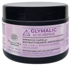 IMPACCO CAPELLI RISTRUTTURANTE ANTIGIALLO – GLYMALIC ACID REPAIR – Ristruttura, Neutralizza i Riflessi Gialli e Lucida – Per Capelli Bianchi, Biondi o Decolorati – 250ml - ECO-BIO - Domus Olea Toscana
