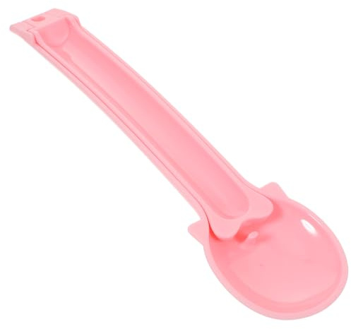 POPETPOP Cat Spoon for Strip Squeeze - Lickable Cat Strip Spoon Food Squeezer Pet Treats Dispense Dog Wet Food Spatula Kitten Snack Can Scoop Use, Pink