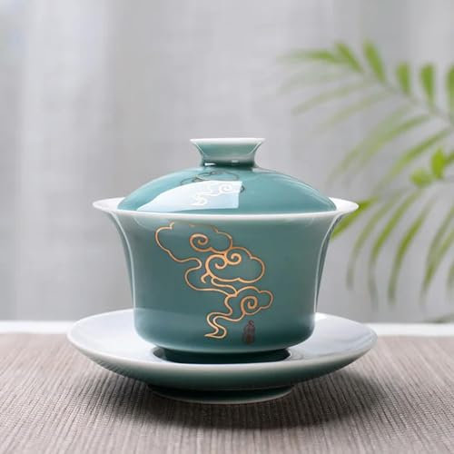 QQLADY Zuppiera da tè 150ml Set da tè Kung Fu Teiera Cinese Kung Fu Flower Gaiwan Kettle