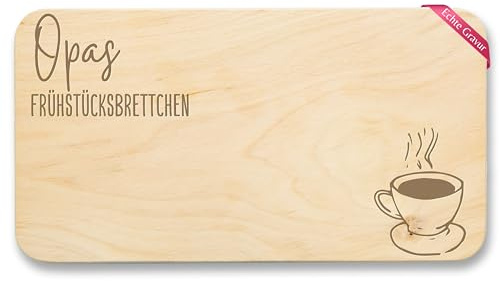 Shirtracer Holz - Frühstücksbrett - Opas Frühstücksbrettchen Opa Geschenkidee Opi Geburtstagsgeschenk Großvater Geschenk - 22x12 - Holz - geburtstag grossvater für großväter brettchen weihnachten