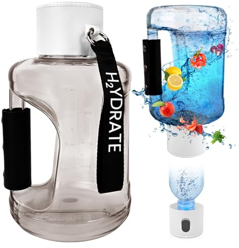 Botella de agua de hidrógeno 55 OZ, HIGHTALL 2500ppb Generador de botellas de agua de hidrógeno